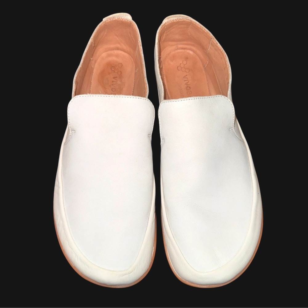 NEW Vivobarefoot Opanka Slip On Mens EU 40 / US 7 Shoes White Leather Minimalist